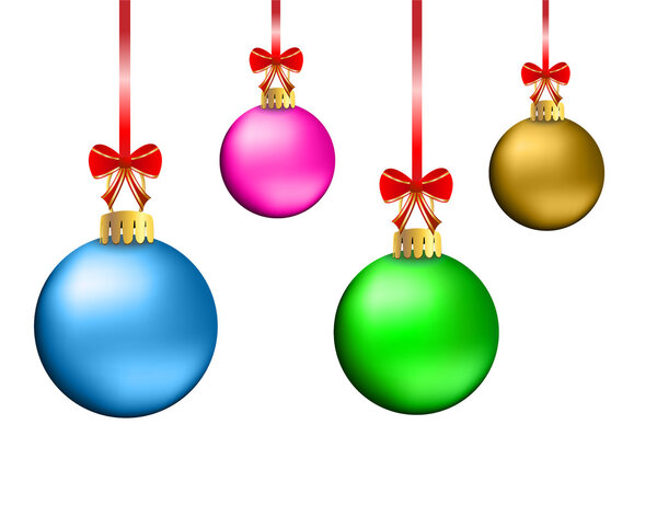 festive christmas background with balls