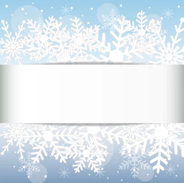 Festive christmas background with snowflakes — Stock Vector