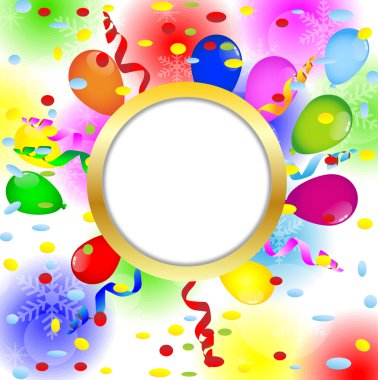 parlak Noel arka plan üzerinde Balonlu skeç