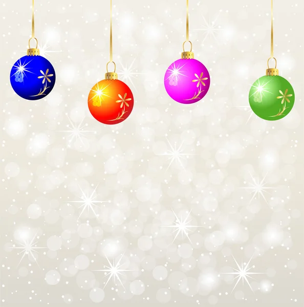 Fond festif avec boules varicolores — Image vectorielle