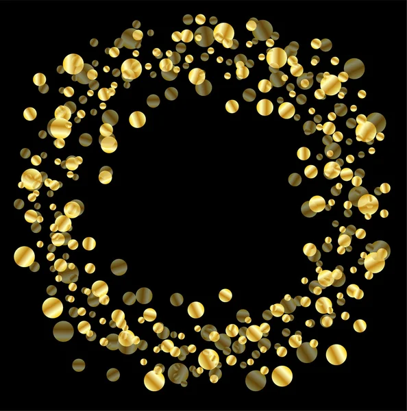 Fond noir avec des paillettes d'or — Image vectorielle