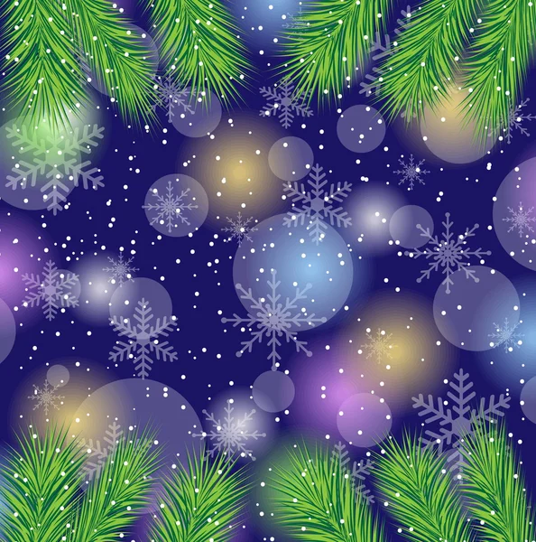 Fond de Noël avec les branches de sapin — Image vectorielle