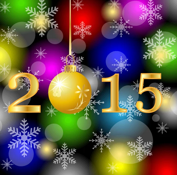 Sayıları 2015 Noel parlak arka plan üzerinde — Stok Vektör