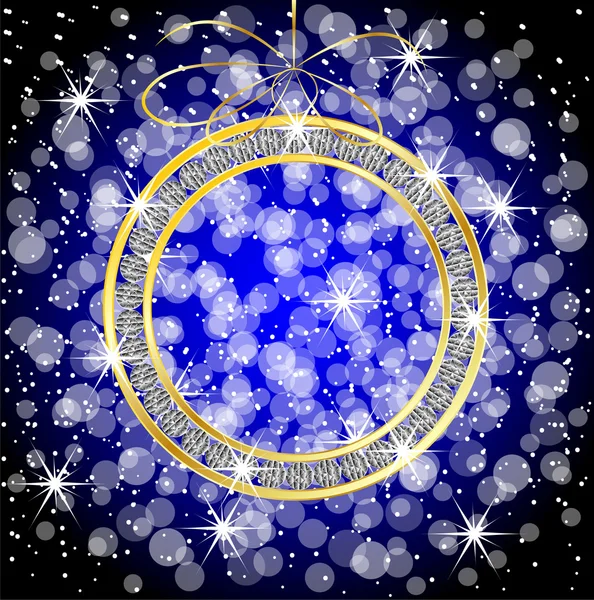 Christmas decoration on a festive background — Stock Vector