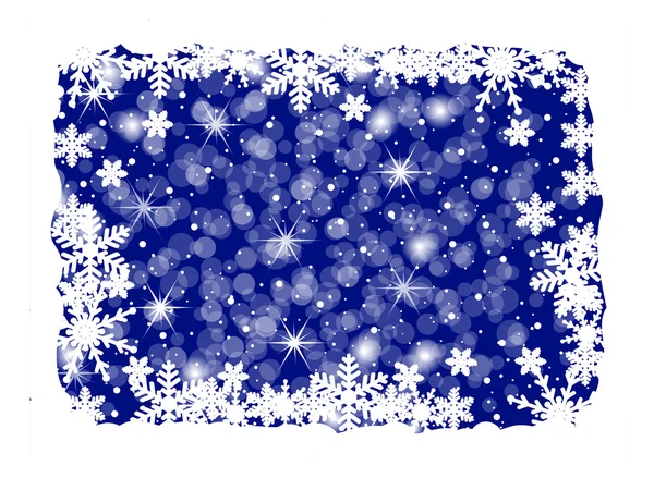 Fundo de natal com flocos de neve — Vetor de Stock