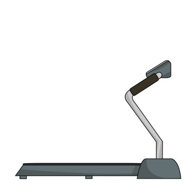 Koşu bandı üzerinde beyaz bir arka plan