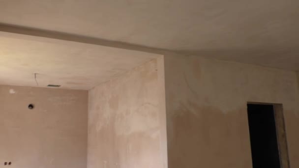 Acabamento paredes e teto — Vídeo de Stock