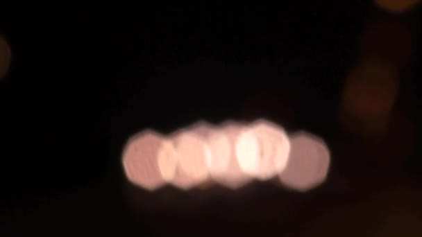 汽车灯，夜间 — 图库视频影像