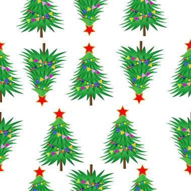 sorunsuz geçmiş ile Noel ağaçları