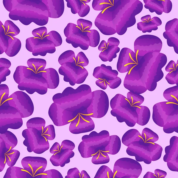 Fond sans couture avec des fleurs lilas — Image vectorielle