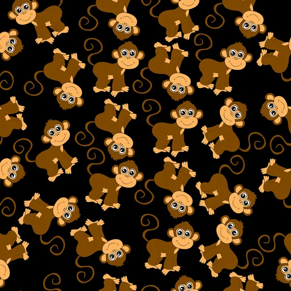 Fond sans couture avec des singes — Image vectorielle
