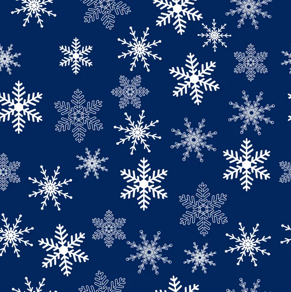 Seamless christmas background with snowflakes — Stock Vector