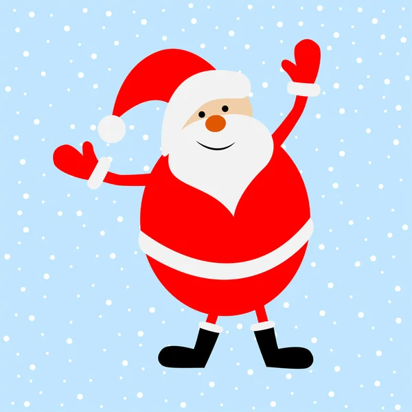 Funny Santa Claus on a blue background — Stock Vector