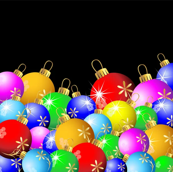 Bolas de Navidad brillantes — Vector de stock