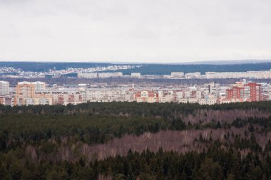 Perm, Rusya, Ekim 31.2015: perma şehir panoraması