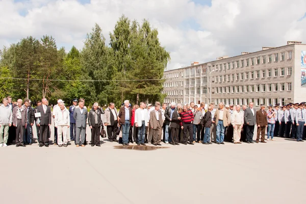 PERM, RUSSIA, JULY 04.2015:People on grand welcome of veterans