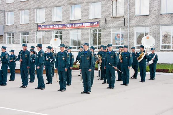 PERM, RUSSIA, JULY 04.2015: Military orchestra at a meeting of ve — стоковое фото