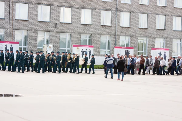 Perm, Ryssland, juli 04.2015:Military orkester vid ett möte för ve — Stockfoto