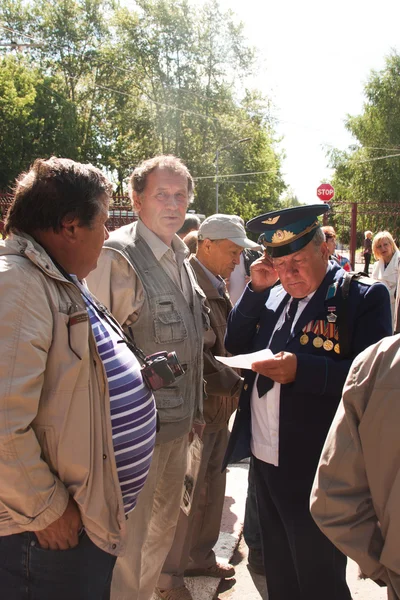 Perm, Rusya, Temmuz 04.2015:Meeting Havacılık colle gazileri — Stok fotoğraf