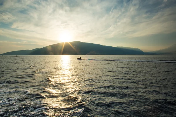 water bike and sunset