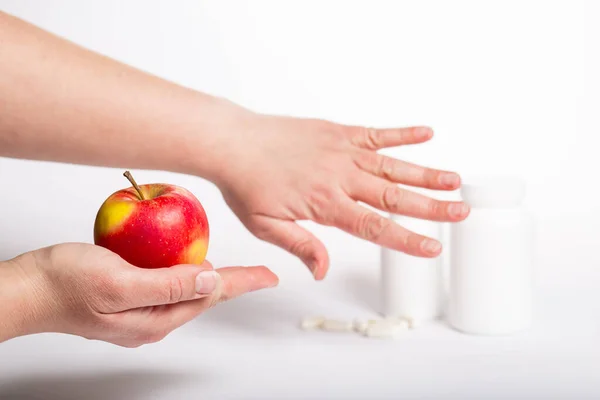 Medidas Preventivas Para Combatir Virus Través Una Dieta Saludable Estilo — Foto de Stock