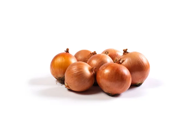 Heap Golden Sweet Onion Isolated White Background — Stock Photo, Image