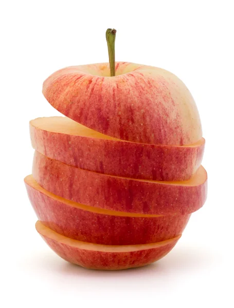 Rött skivat äpple — Stockfoto