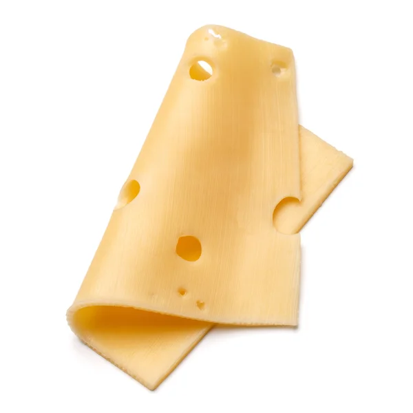 Izolované sýr plátek — Stock fotografie