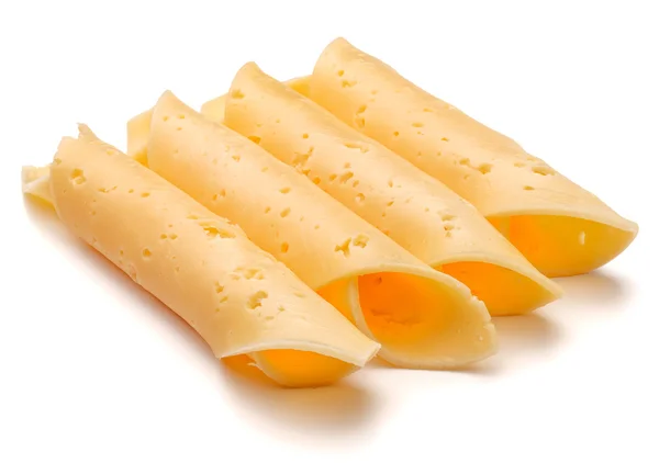 Isolierte Käsescheiben — Stockfoto