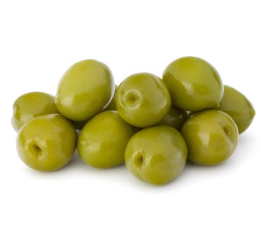 beyaz izole yeşil zeytin