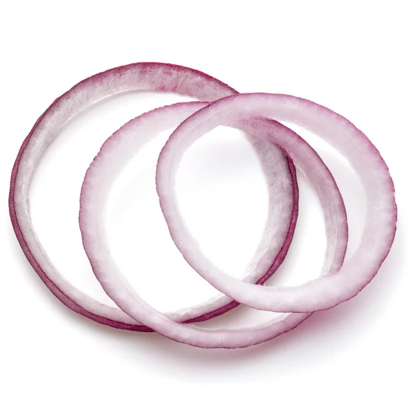 Sliced red onion rings — Stock Photo, Image