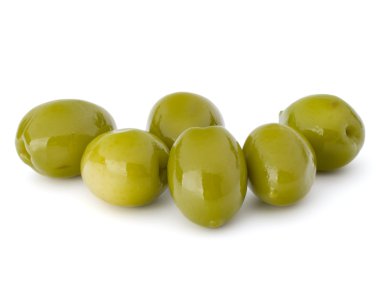 beyaz izole yeşil zeytin