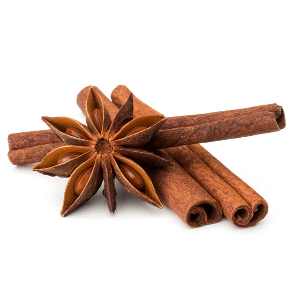 Cinnamon sticks and star anise — Stock Photo, Image