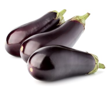 ripe glossy Eggplants clipart
