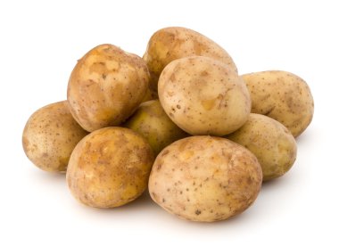 yeni patates yumrular yığını