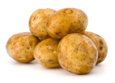 yeni patates yumrular yığını