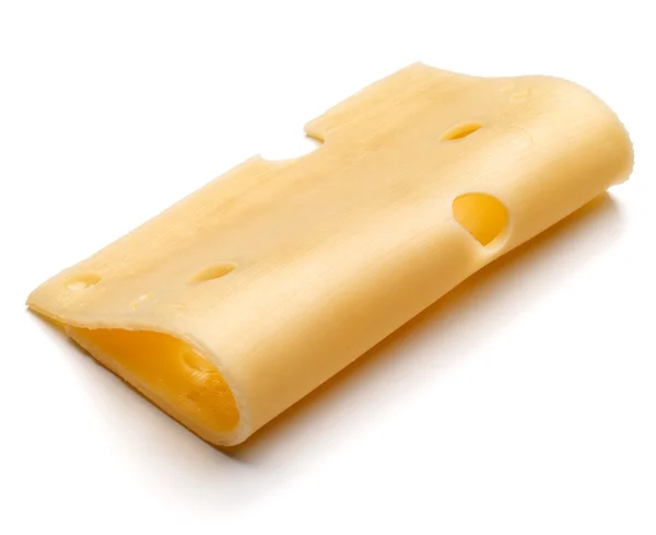 단일 치즈 슬라이스 — 스톡 사진
