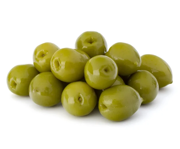 Montón de aceitunas verdes sabrosas — Foto de Stock