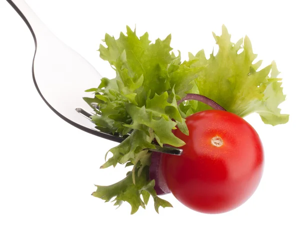 Fresh salad and cherry tomato — Stock Photo, Image