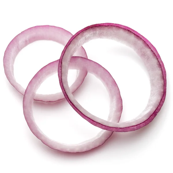 Sliced red onion rings — Stock Photo, Image