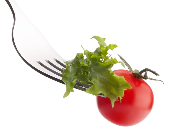 Frischer Salat und Kirschtomaten — Stockfoto