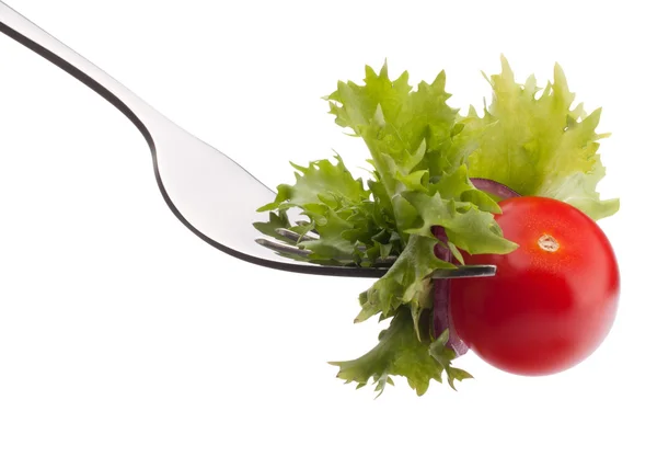Ensalada fresca y tomate cherry —  Fotos de Stock
