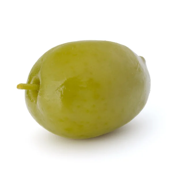Зеленая вкусная оливка — стоковое фото