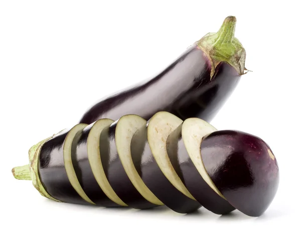 Ripe glossy Eggplants — Stock Photo, Image