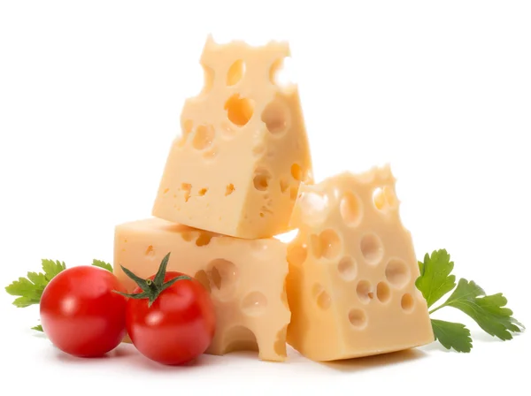 Fresh cheese pieces — Stock Photo, Image