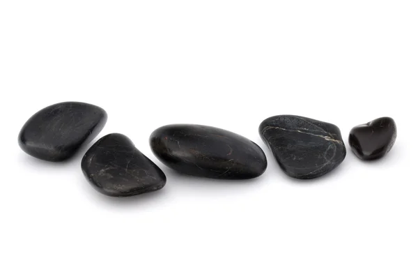 Black Zen pebbles — Stock Photo, Image