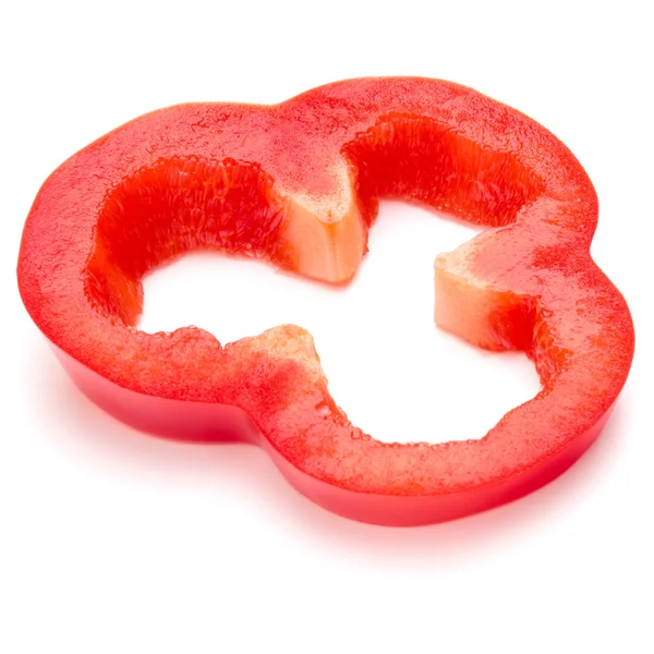 Red sweet bell pepper slice — Stock Photo, Image