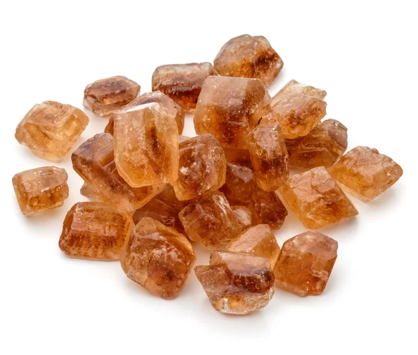 Brown caramelized lump cane sugar cubes — Stock Photo, Image