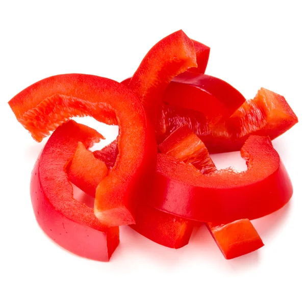 Red bell pepper sliced strips — Stock Photo, Image