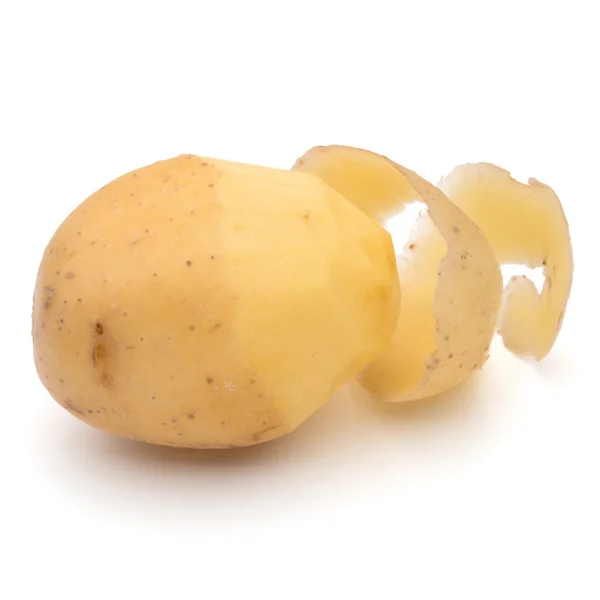 Geschälte Kartoffelknolle mit Schale — Stockfoto